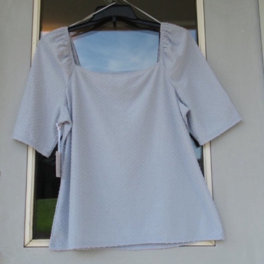 LC Lauren Conrad blouse with polka dot texture XXL - Picture 10 of 15
